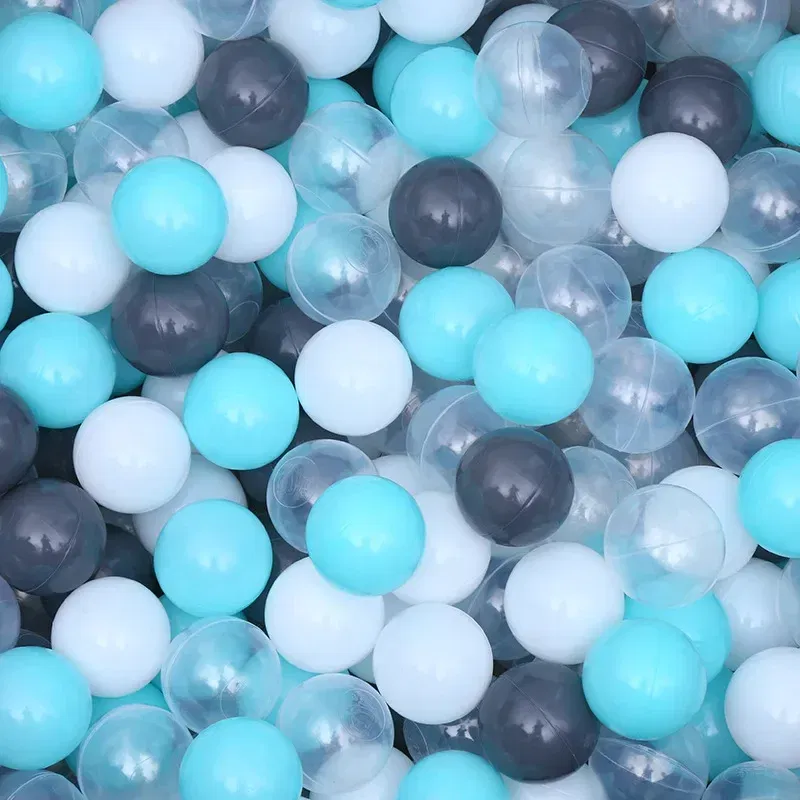 Color: PEACOCK BLUE - 50pcs Colorful Love Star Plastic Ocean Ball Pits Eco-Friendly Funny Baby Kid Swim Pit Play Toy Water Pool Ocean Wave Balls Gifts
