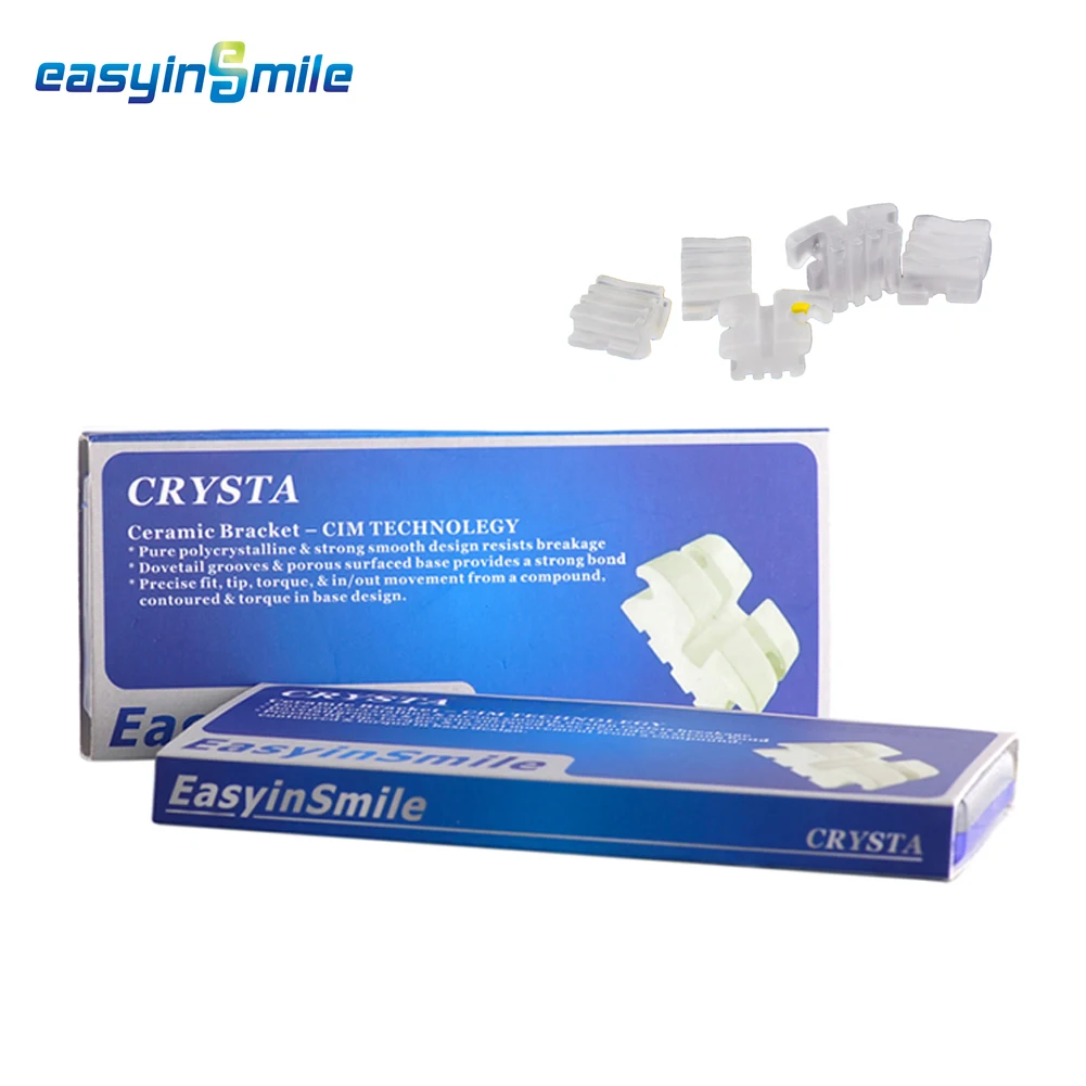 Color: Pink, Ships From: CHINA - EASYINSMILE Dental Orhto Ceramic Bracket MINI Roth 022/018 3/345 W Hooks Brace 5-5 Dentist Tool