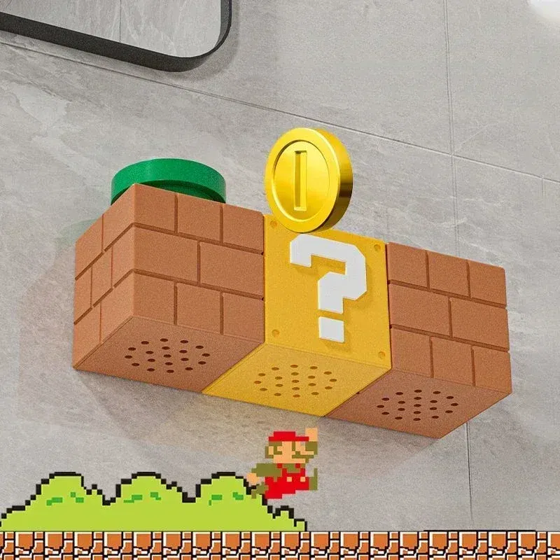 Super Marios Bros Toothbrush Holder Anime Bathroom Self-adhesive Stand Rack Toothpaste Dental Racks Home Decor Accessories Gifts