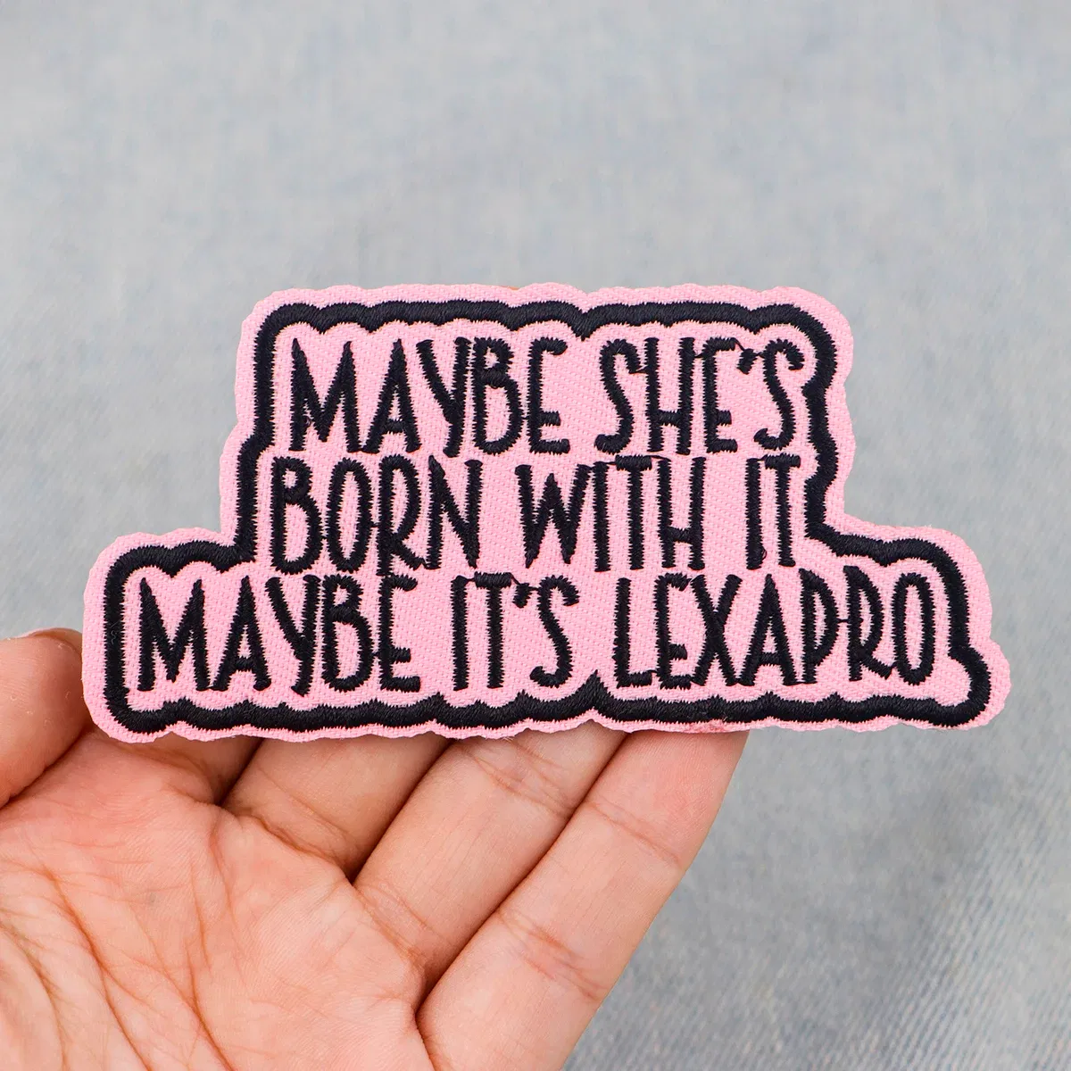 Color: Copper - Letters Embroidery Patch Funny Quotes Iron On Patches For Clothing Thermoadhesive Patches On Clothes DIY Sew Badges