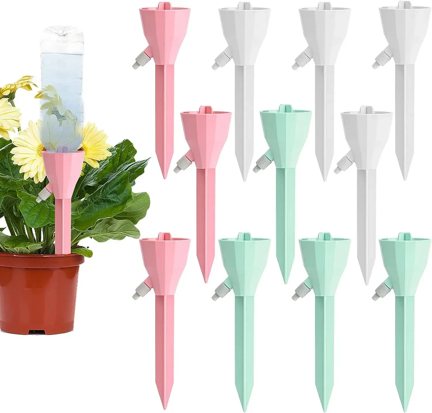 Color: Red - Drip Waterer Watering Device Household Timer Waterer Drip Irrigation Travel Water Seepage Sprinkler Automatic Watering Home