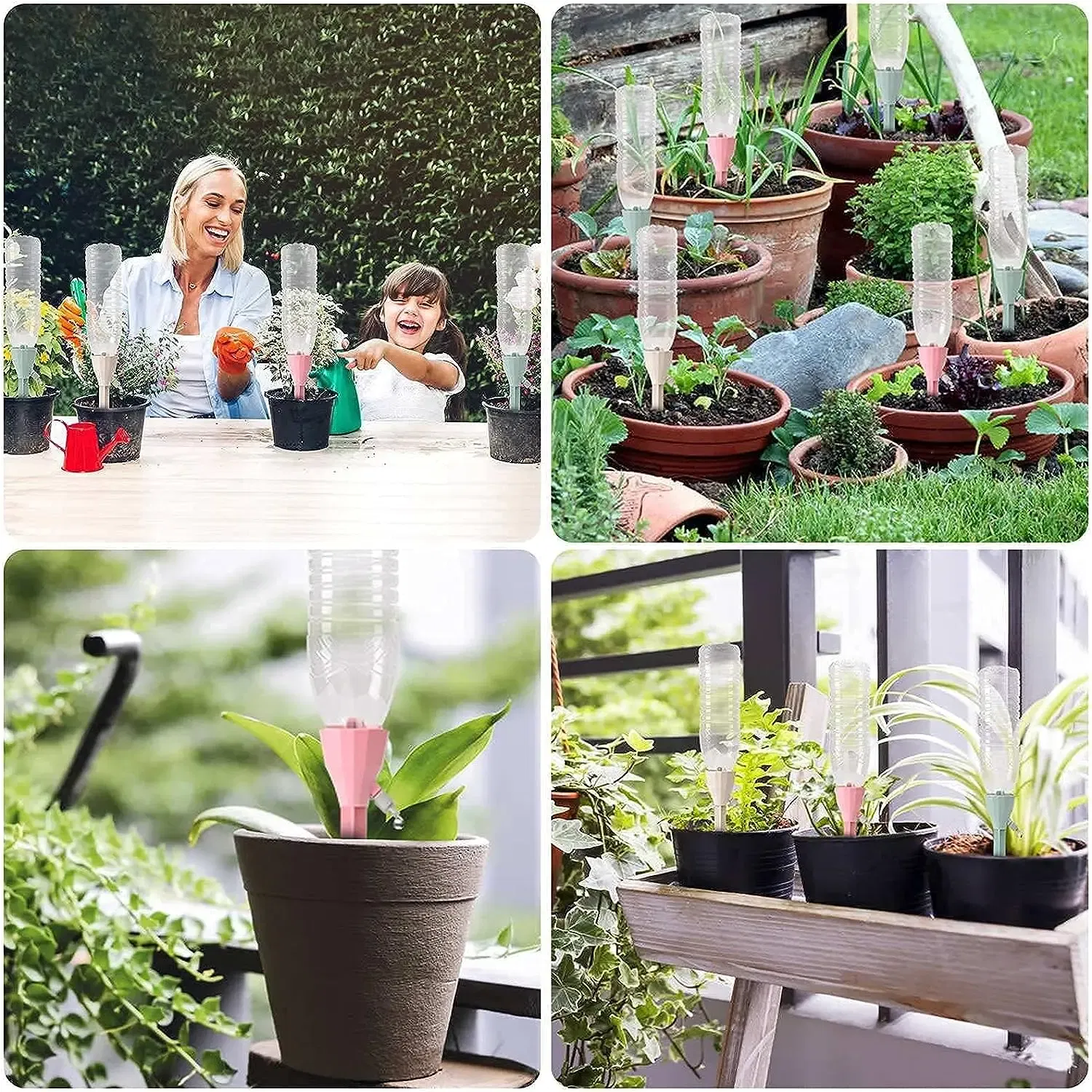 Color: Red - Drip Waterer Watering Device Household Timer Waterer Drip Irrigation Travel Water Seepage Sprinkler Automatic Watering Home