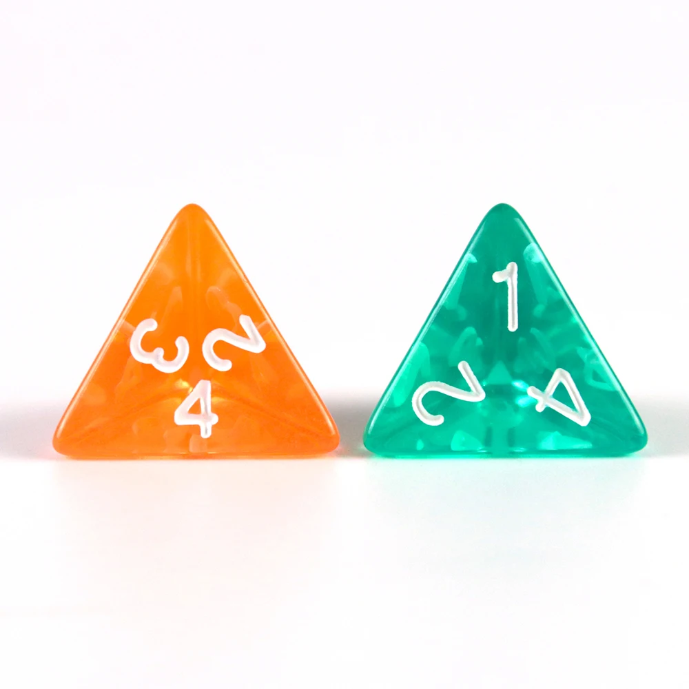 Color: WHITE - High Quality 7 Pcs/set Transparent Crystal Digital Polyhedral Dice Sets D4-D20 , for DNDGame Dados Rpg Board Game