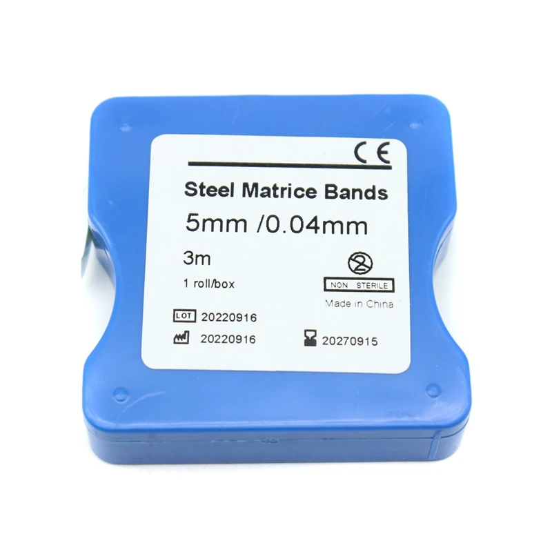 Color: Silver - 1 Roll Dental Matrix Bands Stainless Steel/Resin Film Restoration Light Cured Strip Roll Matrix Strips Dentist Material Steel