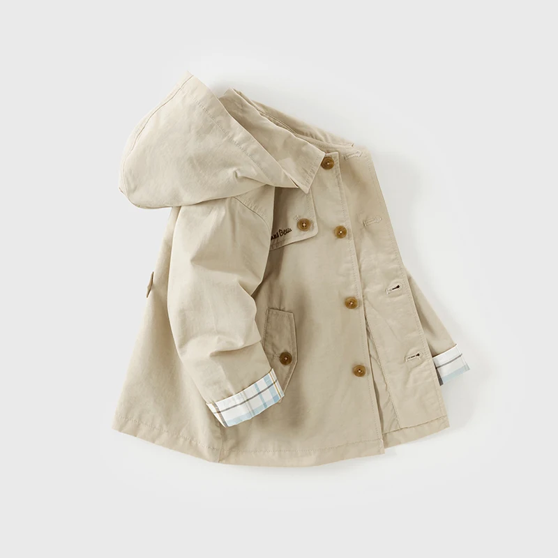 Color: Brown, Kid Size: 24M - Dave Bella Children's Coat Kids Jacket Autumn Fashion Casual Baby's Trench Boys Windbreaker Cute Party Outdoor DB3242020