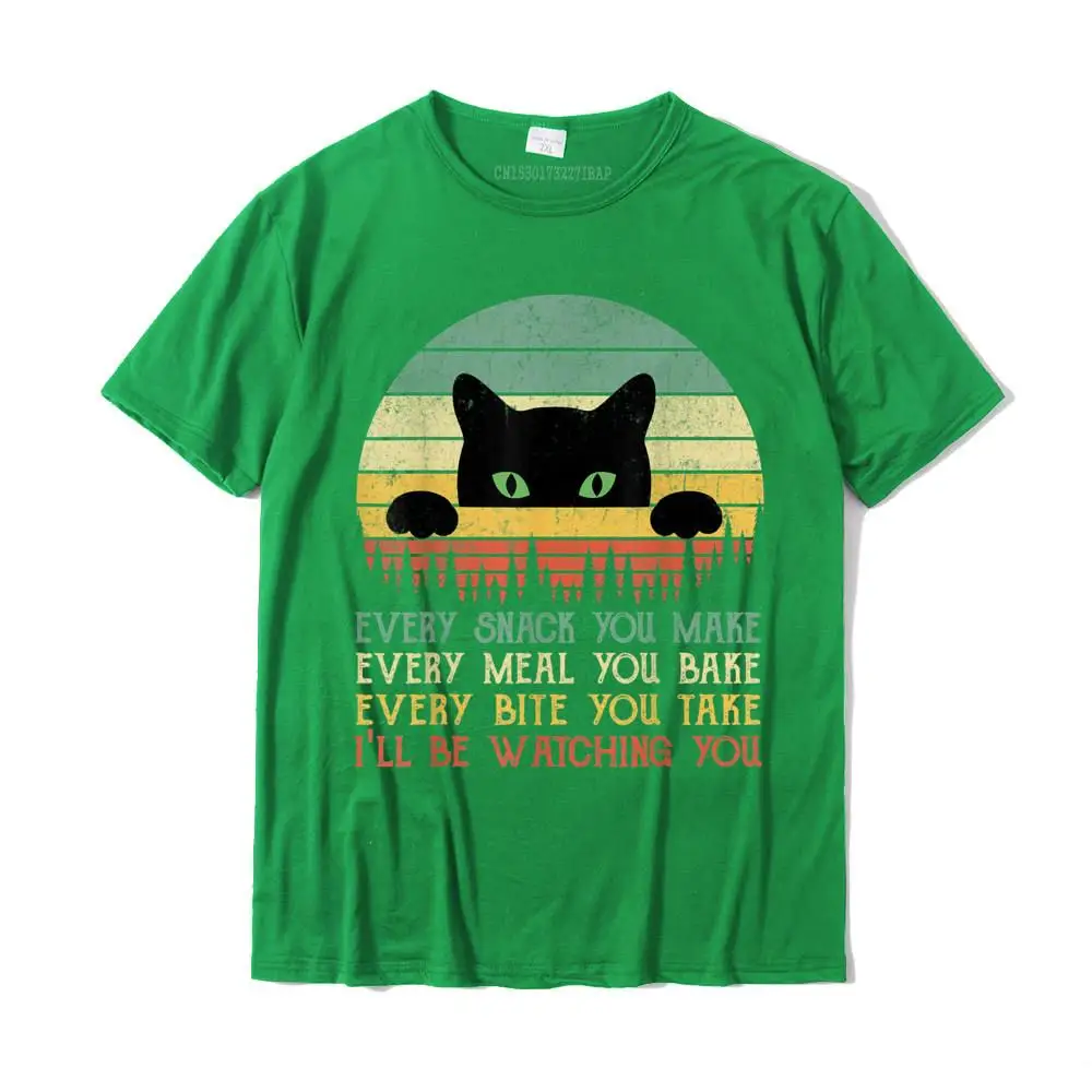 Color: green, Size: M - Every Snack You Make Cat Funny Cat Mom Cat Mama Cat Dad T-Shirt Cotton T Shirts For Men Custom T Shirt Rife Printed