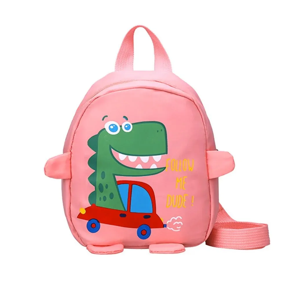 Color: Pink - Toddler Dinosaur Backpack with Reins Cool Waterproof Bag Baby Backpack for Nursery Cute Cartoon Animal Shoulder Bag Kids Travel
