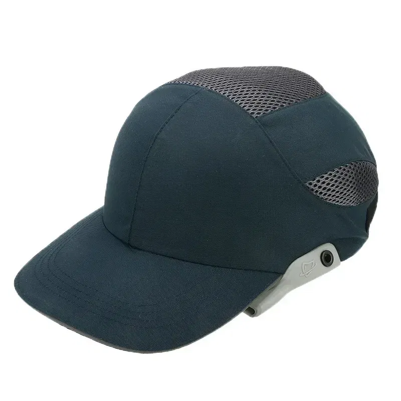 Color: Gold - Safety Bump Cap with Reflective Stripes Lightweight and Breathable Hard Hat Head Helmet Workplace Construction Site Hat Black