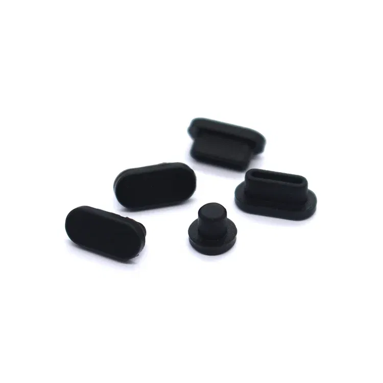 Color: black - Anti Dust Dirt Plug for MacBook Pro16 MacBook Air 13 MacBook 13 15 Pro Touch Bar Silicone Port Plugs Cover Set 5pcs/set