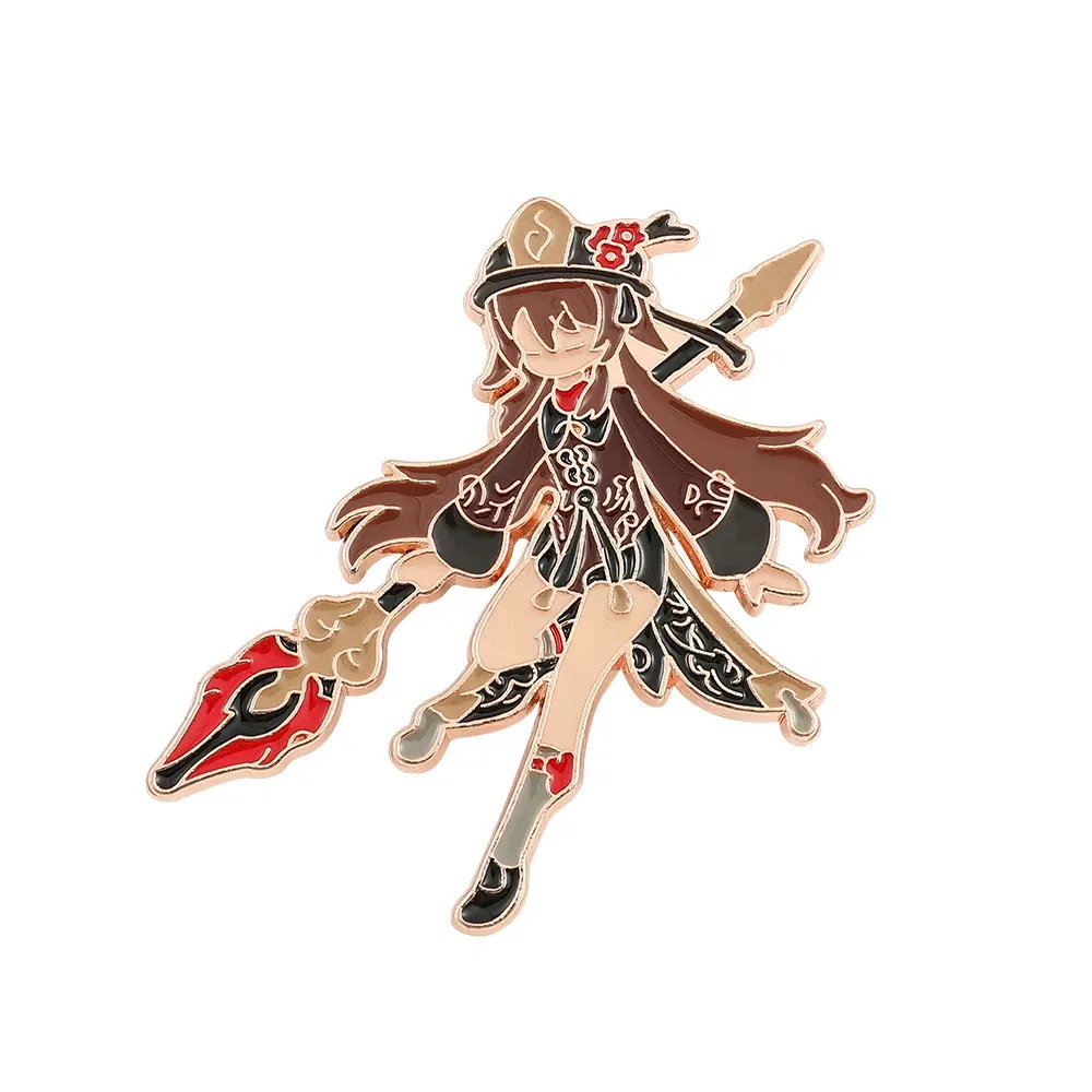 Metal color: Pure Gold Color, Ships From: CHINA - Game Genshin Impact Enamel Brooch Cosplay Figure Kaeya Alberich Jewelry Badge Props Lapel Pins for Jacket Pins Jewelry
