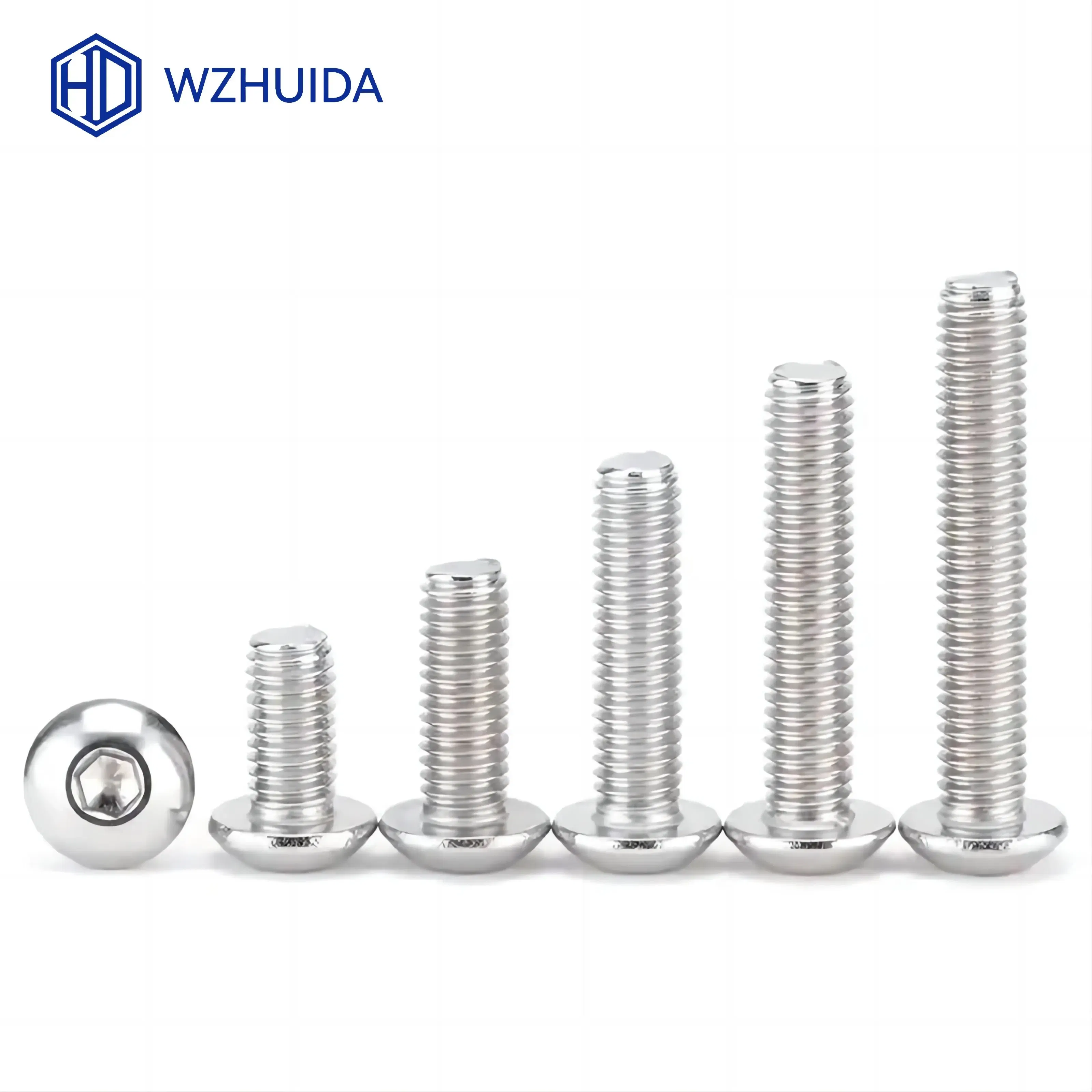 Size: M16, Length: 50mm - 5-50pcs M2 M3 M4 M5 M6 M8 M10 Hex Socket Button Head Cap Screws Stainless Steel ISO7380