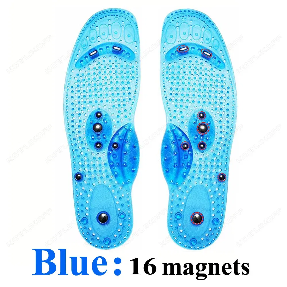 Color: green, Shoe Size: 0.5 - Magnetic Therapy Massage Insoles For Shoes Foot Acupressure Enhanced Magnetic Insole Point Therapy Feet Body Detox Insert Pads