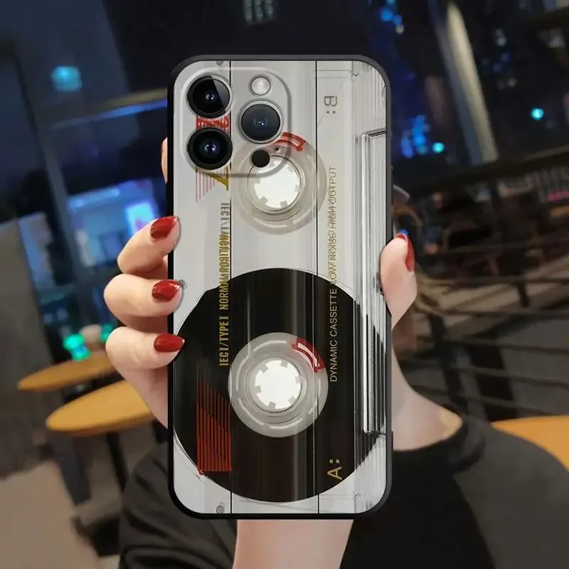 Color: Blue, Material: Nylon - Magnetic Radio Tape Cassette Pattern Phone Case For Samsung Galaxy S10 S20 S21 S22 S23 S24 FE Plus Ultra Note 20 Phone Cover
