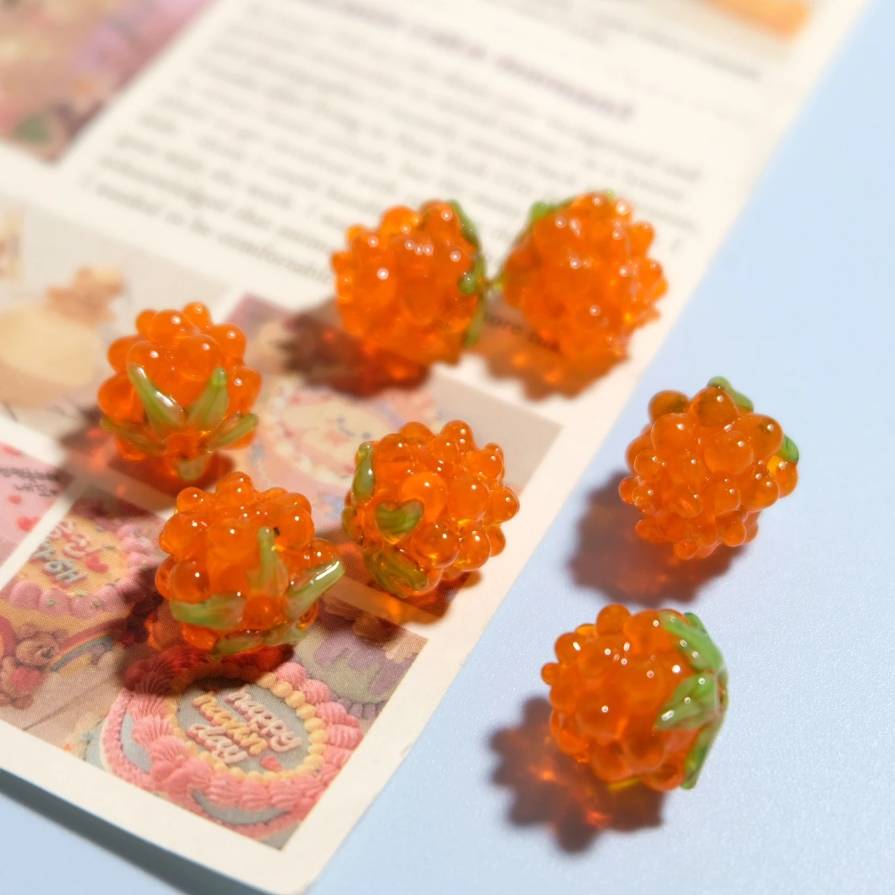 Color: Red, Ships From: CHINA, Item Diameter: 12mm - DIY Mini Czech Glass Grape Beads Raspberry Pendant Accessory Bead