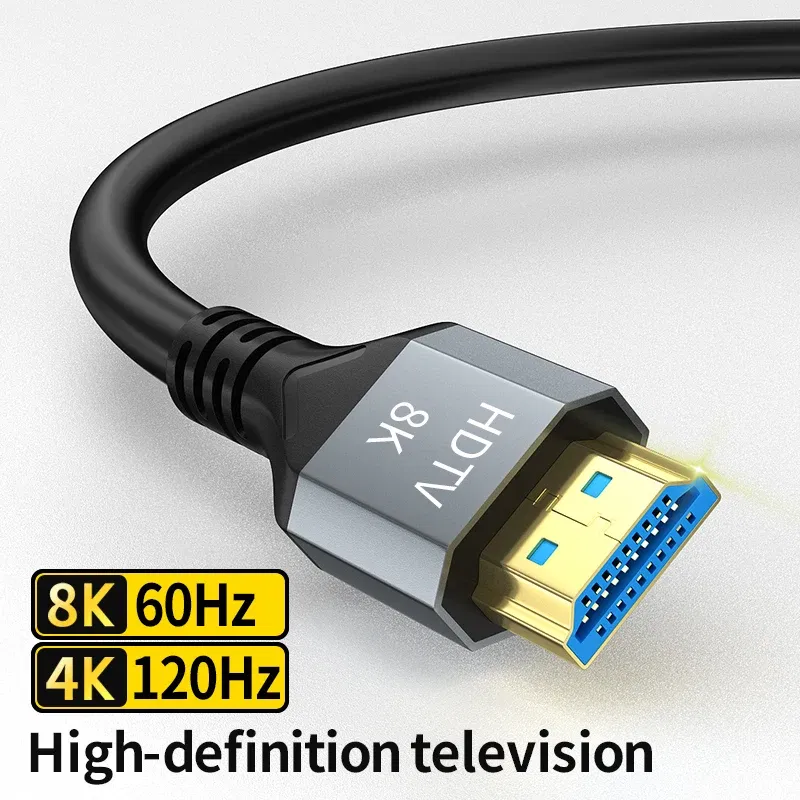 Color: Sky blue, Length: 8m, Ships From: CHINA - 8K HDMI 2.1 Cable 4K@120Hz 8K@60Hz 48Gbps EARC ARC HDCP Ultra High Speed HDR For RTX Video Cable PC Laptop Projector HD TV PS5