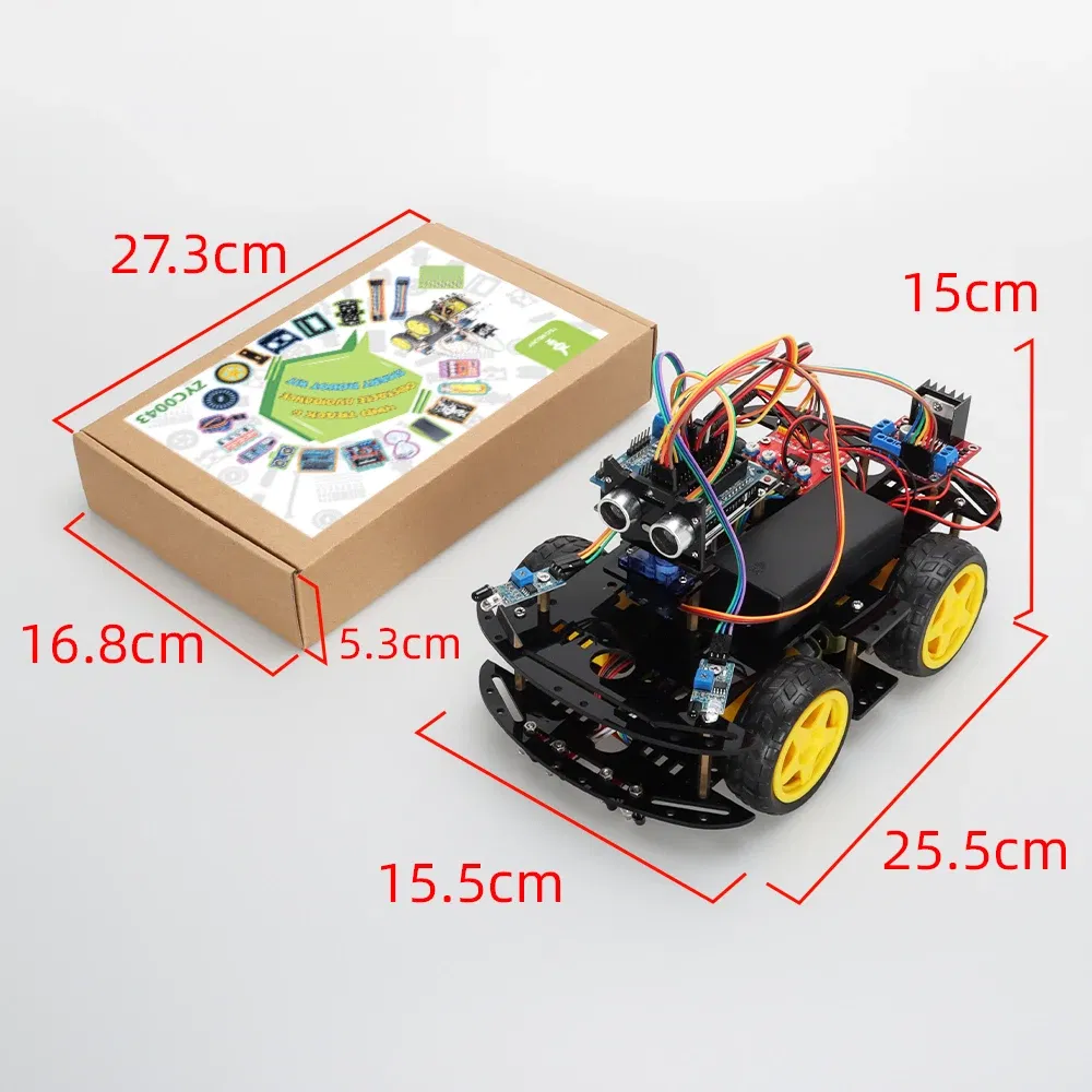 Color: Brown, Ships From: CHINA - Programmable Robot Kit For Arduino Project Starter Kit Full Version Professional DIY Electronics Kit Coding Robot with Codes