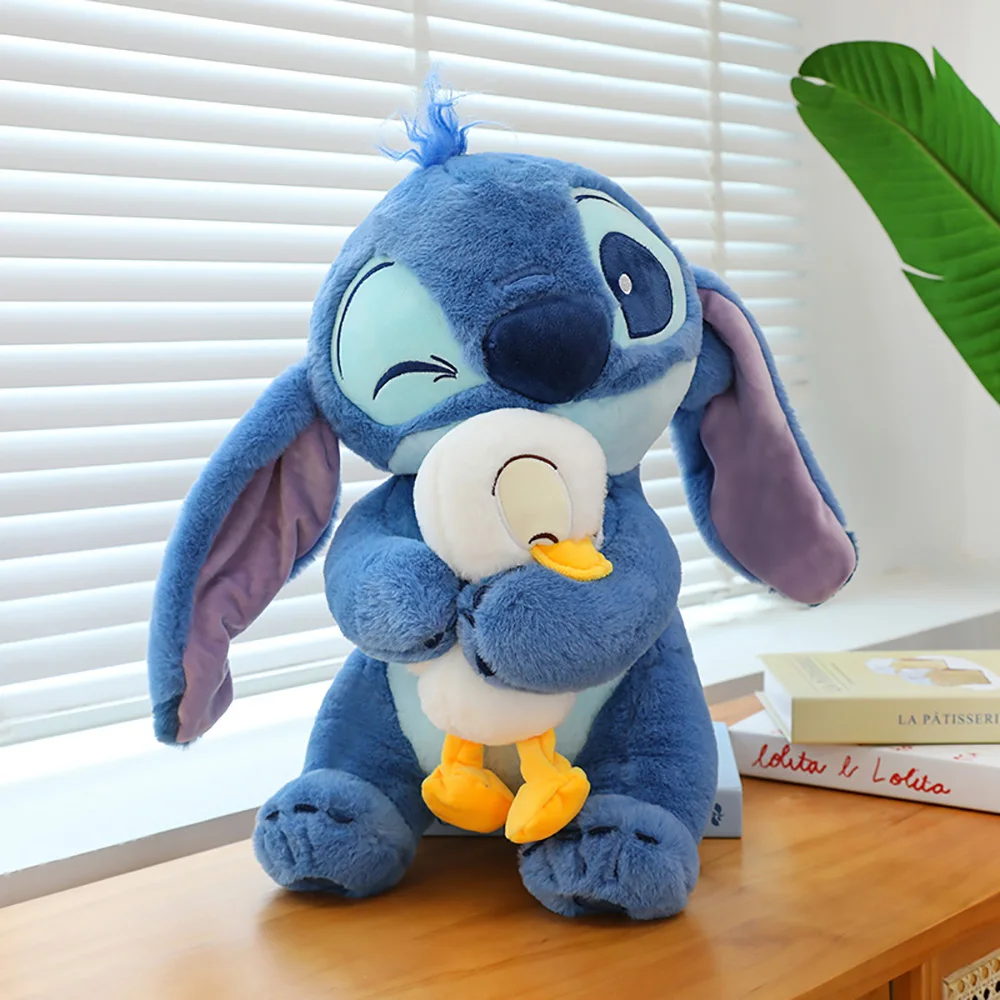 Color: Red - Lilo&Stitch Cute Cartoon Dolls Toys Kawaii Anime Soft Stuffed Dolls Pillow Appease Toys Birthday Gift For Boys Girls