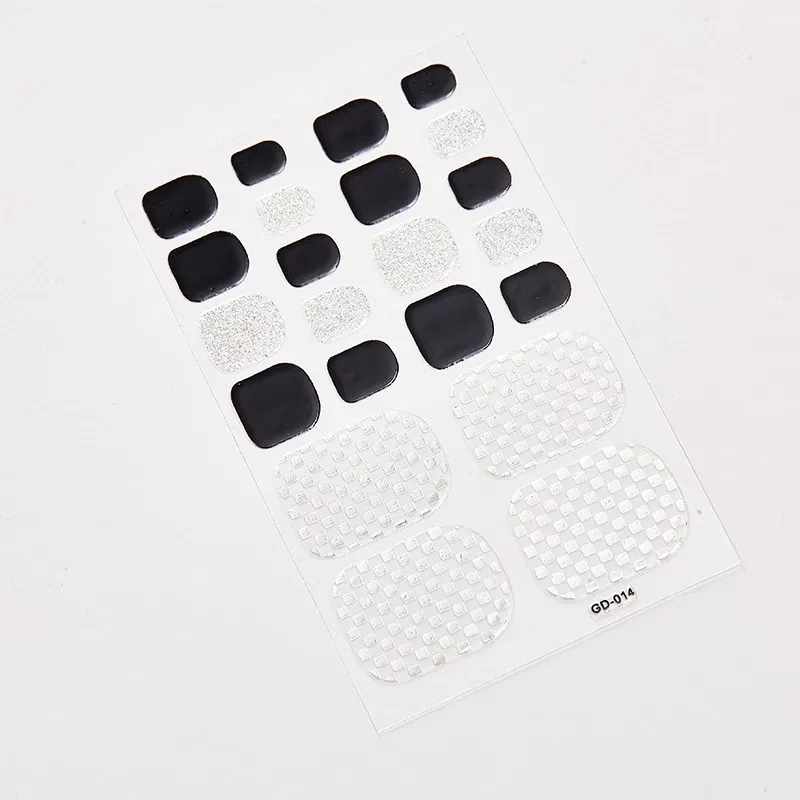Color: Lavender - 22 Tips/Sheet Women Salon Nail Wraps DIY Self Adhesive Nail Sticker Decals Plain Stickers Nails Sticker Designer Designed
