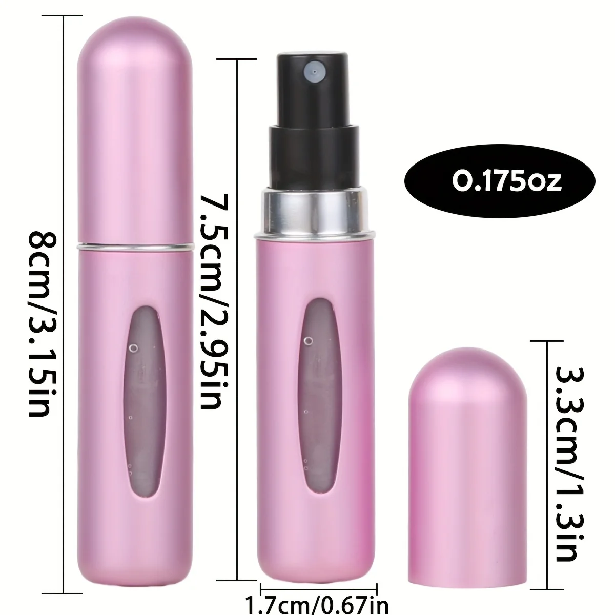 Color: DARK GRAY - 5ml Perfume Refill Bottle Portable Mini Refillable Spray Jar Scent Pump Empty Cosmetic Containers Atomizer for Travel Tool Hot
