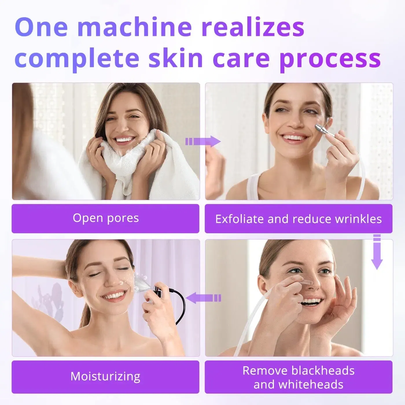 Color: Pink, Ships From: CHINA - Professional Diamond Microdermabrasion Machine For Facial Peeling Skin Care Blackhead Removel Water Spray Exfoliation Machine