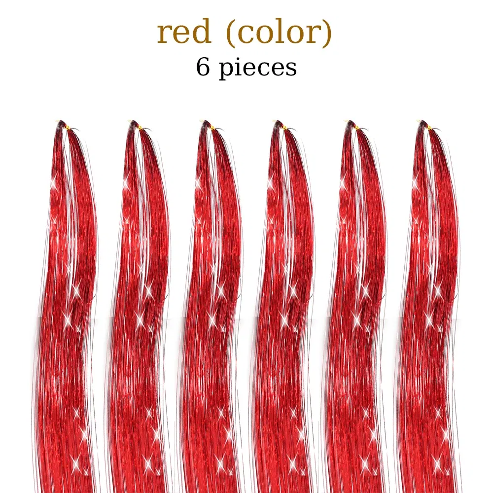 Color: 4H/27#, Stretched Length: 24inches - 48 Inch Hair Tinsel Kit With Tool 1200 strands Tinsel Hair Extensions 12 Colors Fairy Hair Tinsel, Sparkling Shiny Hair Tinsel