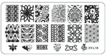 Color: Lavender - Kimcci Nail Stamping Plates Flamingo Nail Template Mandala Maple Leaf Stamp Nail Art Stamp Image Template Manicure Stencil Tools