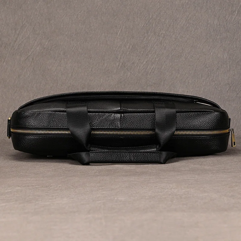 Color: black, Ships From: CHINA - Newsbirds Leather Men Briefcase Doctor Layer Business Man Laptop Bag 15 6 inches Genuine Leather Computer Bags Men Male Tote Bag