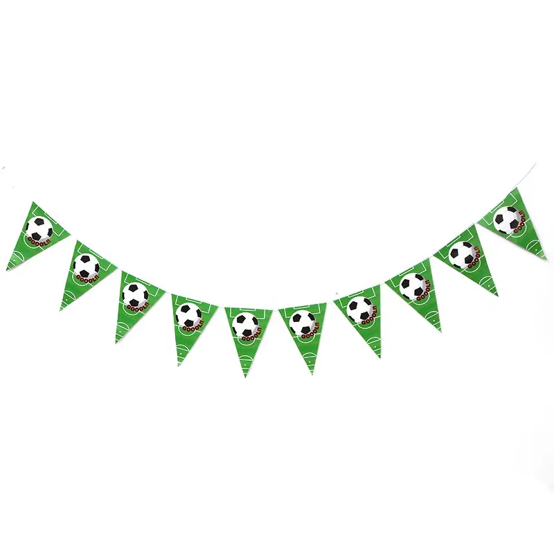 Color: black - Soccer Birthday Party Decorations Disposable Tableware Paper Plates Cups Napkins Tablecloth Balloon Banner Soccer Party Supplies