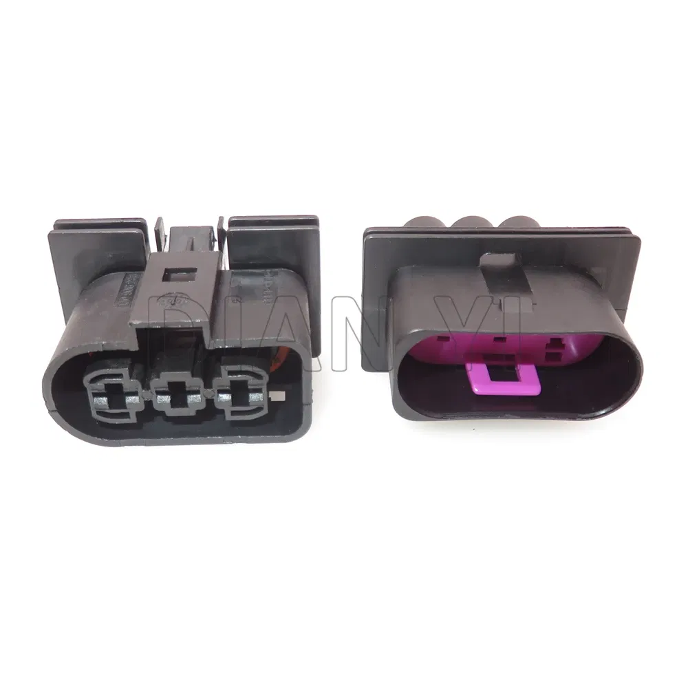Color: WHITE - 1 Set 3 Way AC Assembly Auto Radiator Plug For VW 1J0906443 1J0 906 443 1J0 906 233 1J0906233 Car Electronic Fan Cable Socket
