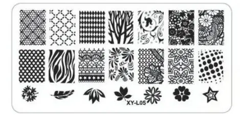 Color: Ivory - Kimcci Nail Stamping Plates Flamingo Nail Template Mandala Maple Leaf Stamp Nail Art Stamp Image Template Manicure Stencil Tools