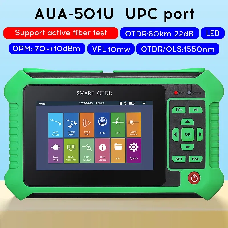 Color: Blue, Ships From: CHINA - Top MINI OTDR 1310/1550nm 26/24dB Fiber Optic Reflectometer Touch Screen VFL OLS OPM Event Map Ethernet Cable Tester