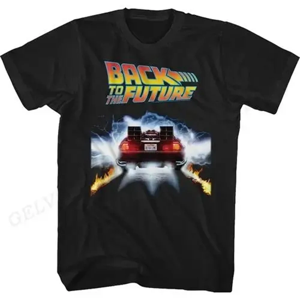 Color: Khaki, Size: L - Back To The Future T Shirt Graphic Print Men Women Fashion Hip Hop Streetwear Short Sleeve Plus Size T Shirt Unisex 62473