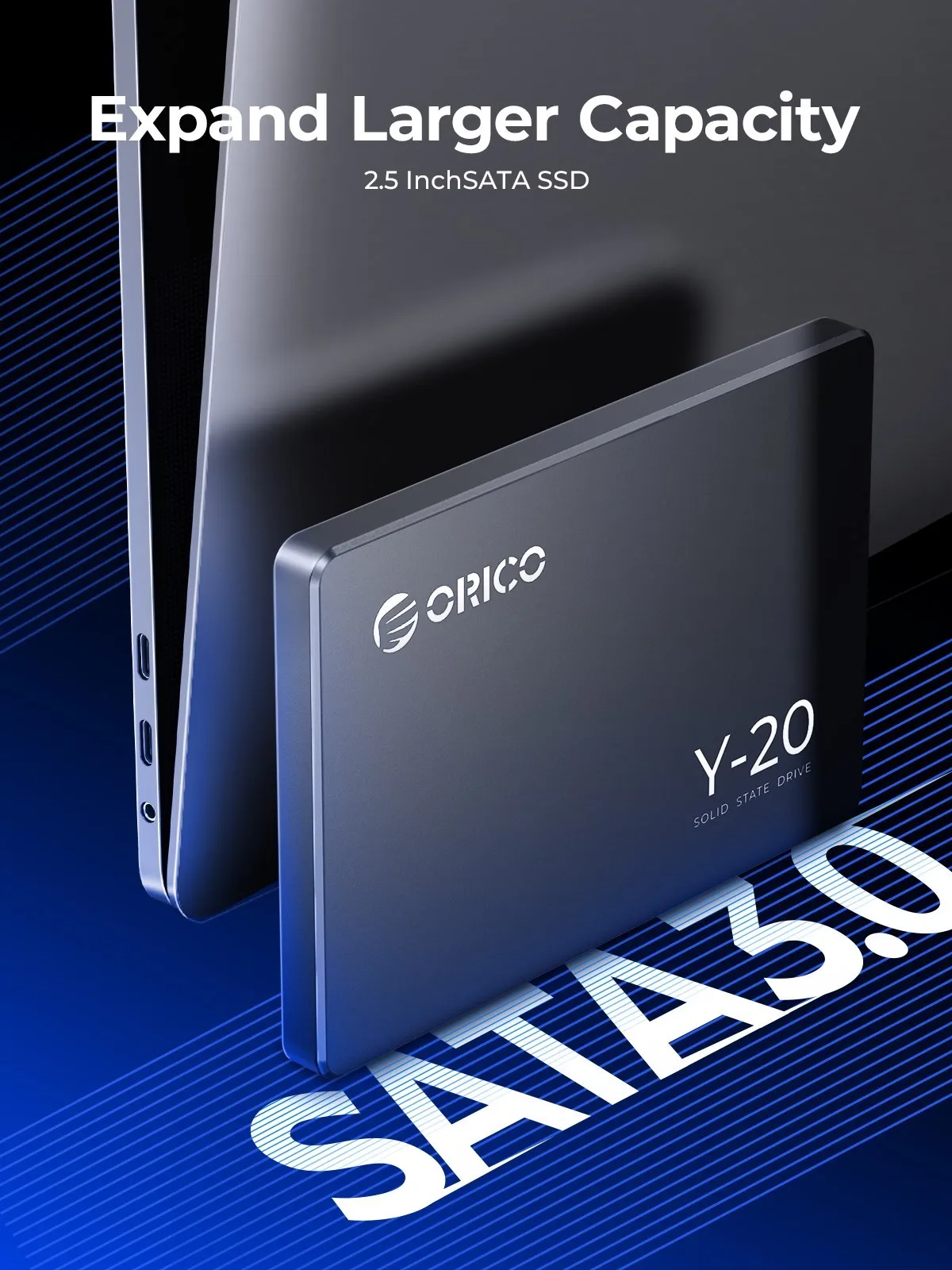 SSD Capacity: 525gb, Ships From: CHINA - ORICO Y20 2.5'' SATA SSD 128GB 256B 512GB 2.5 Inch SATA3.0 Internal Solid State Hard Drive Design for DIY User