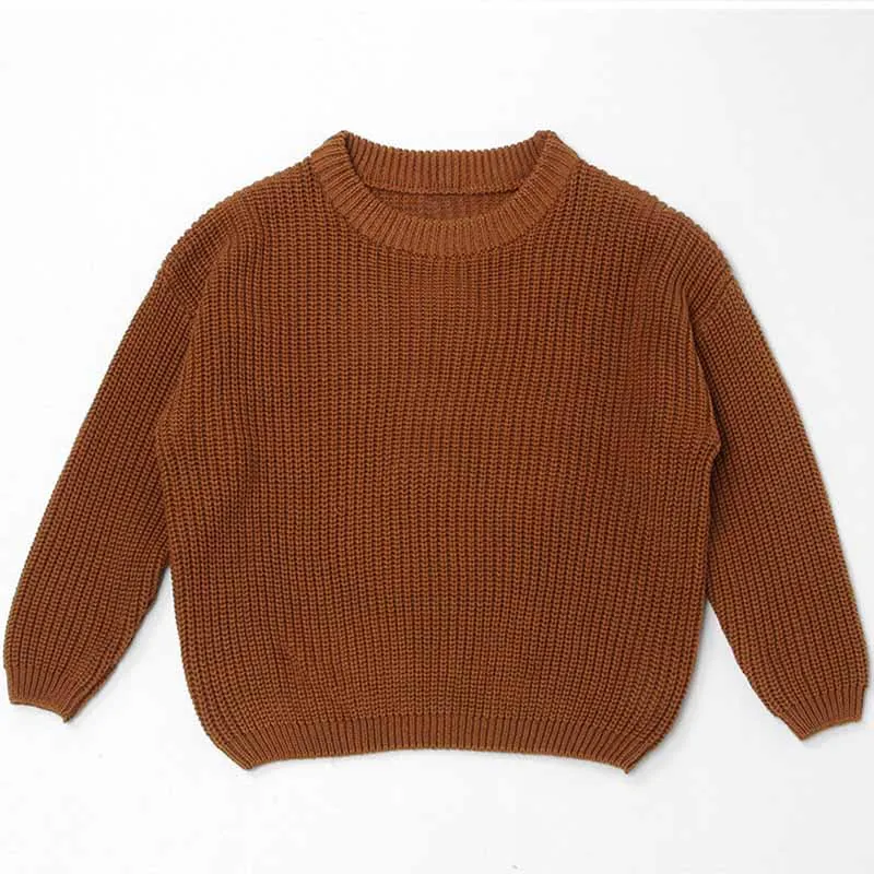 Color: Brown, Size: S, Age Range: 0-3M - Personalized sweaters for cherished babies.Celebrate your little one's name with unique, custom-made thick knitted sweaters