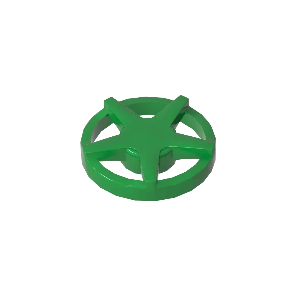 Color: green - Gobricks GDS-21242 Wheel Cover 5 Spoke - for Wheel 18976 compatible with lego 18978A Assembles Building Blocks children's toys