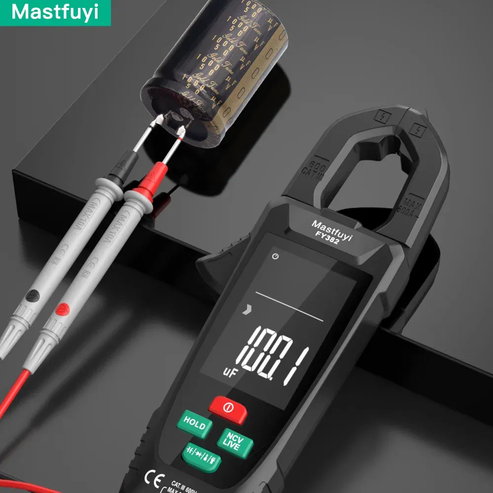 Color: Brown - MASTFUYI digital clamp meter 3 in 1 multifunction multimeter&electrical tester &temperature meter True RMS NVC induction Ammet