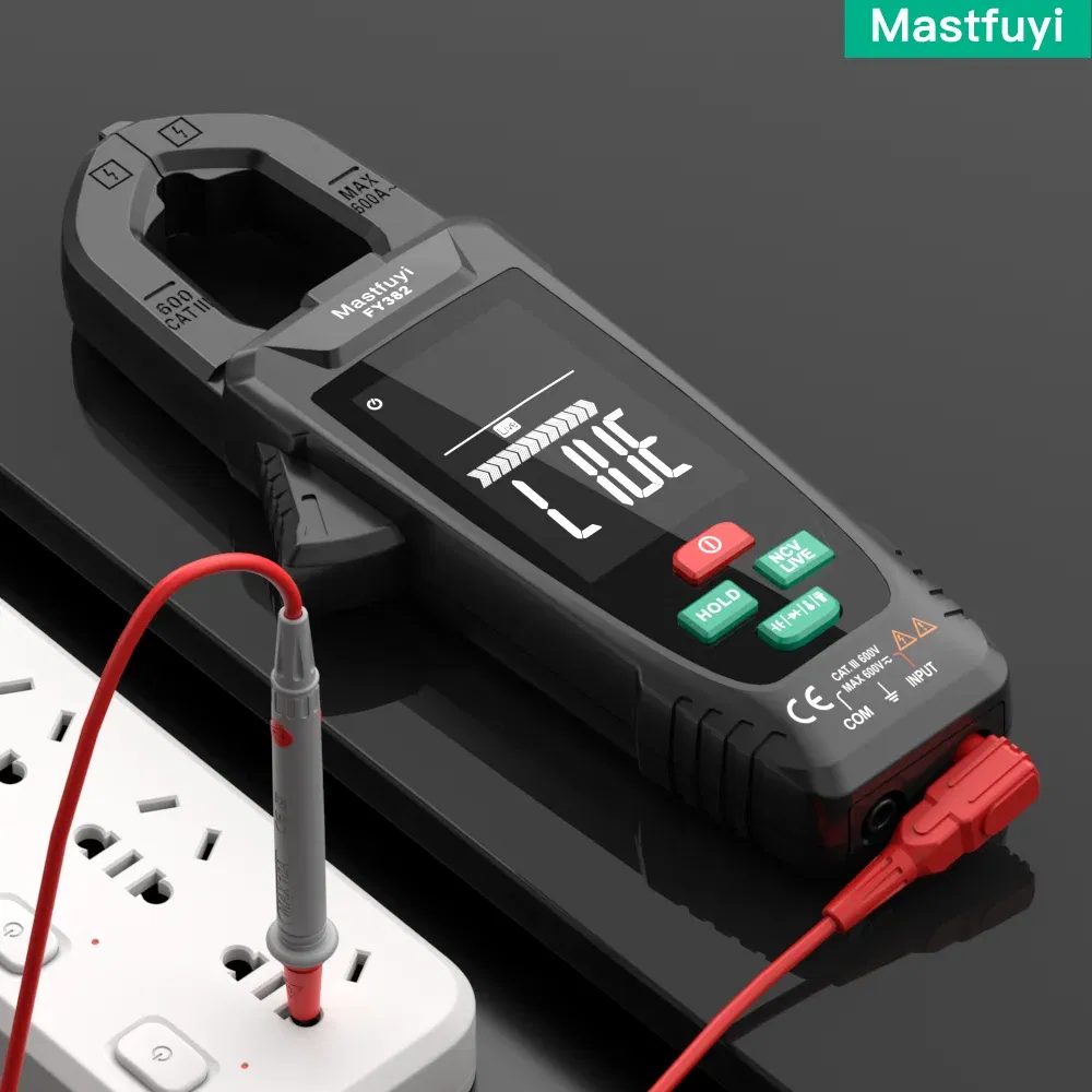 Color: Brown - MASTFUYI digital clamp meter  3 in 1 multifunction  multimeter&electrical tester &temperature meter True RMS NVC induction Ammet