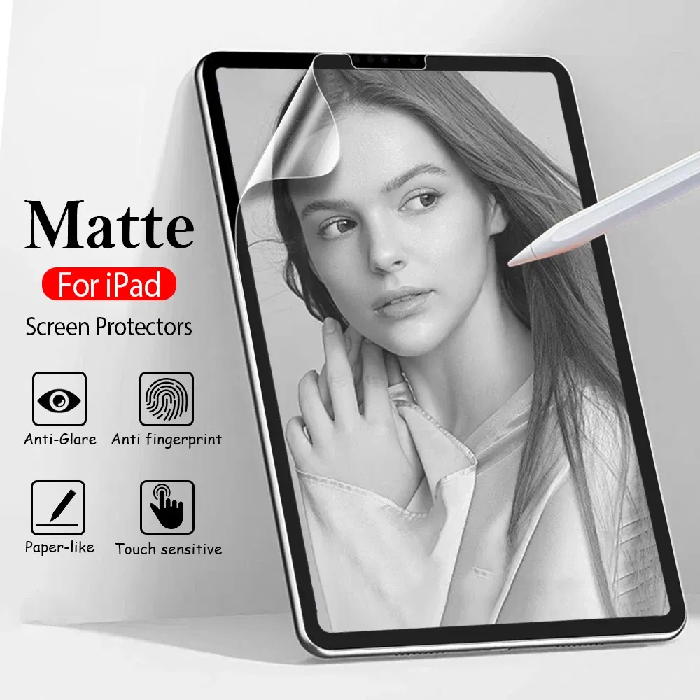 Color: Khaki - Like Paper Film Screen Protector For Ipad Pro 13 12.9 11 2024 10th Generation Air 4 5 9th 8th 7th 10.2 Mini 6 Matte Film Writer