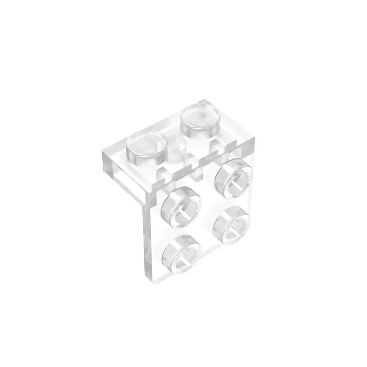 Color: Dark Khaki - Gobricks GDS-641 ANGLE PLATE 1X2 / 2X2 compatible with lego 44728 21712 92411 children's toys Assembles Building Blocks