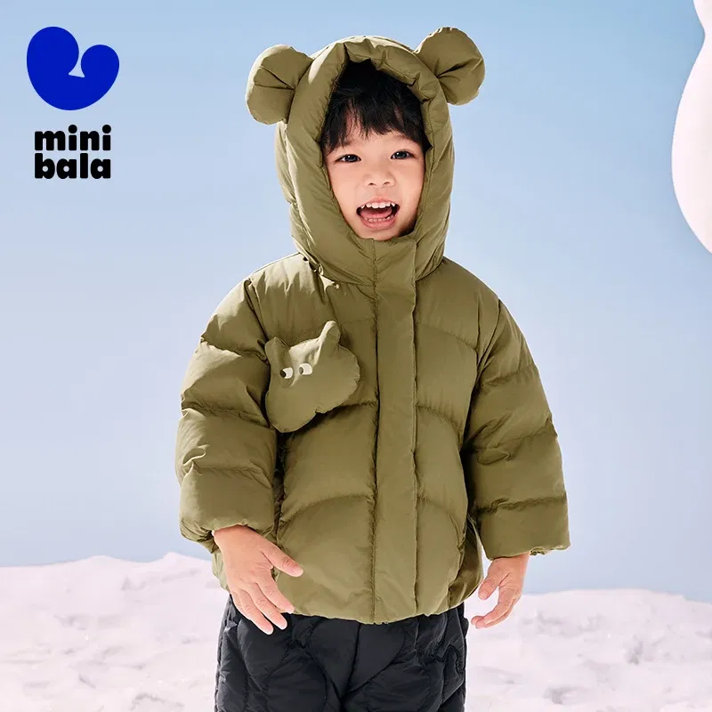 Color: Brown, Ships From: CHINA, Kid Size: 9M - Mini Bala Down Jacket For Boys and Girls 2024 Winter New Style Cute Doll Baby Warm Greatcoat Kids Clothing Toddler Outerwear