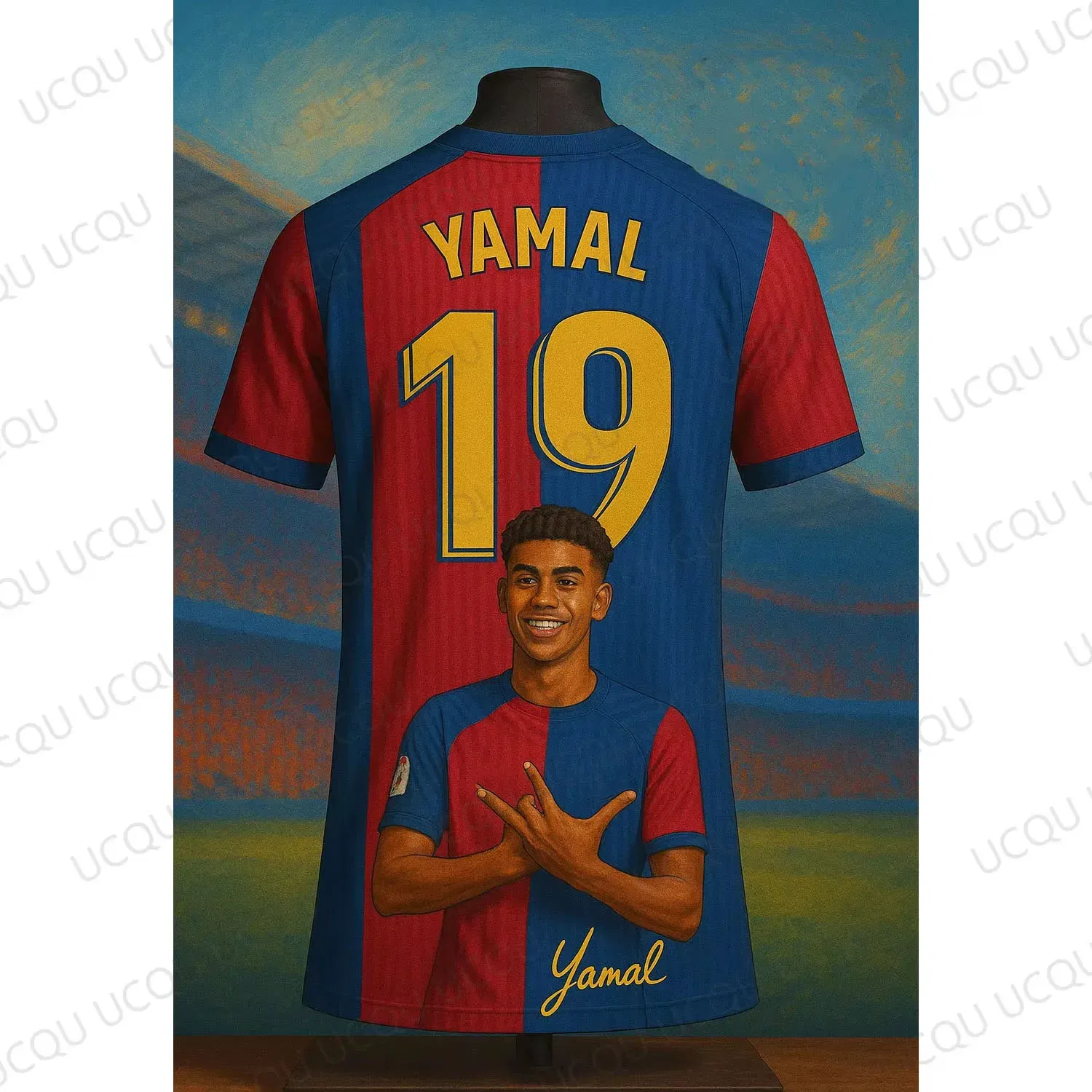 Color: black, Kid Size: 9T - Lamine Yamal #19 Cartoon Football Jersey 3D Printed Shirt Fanwear Limited Edition Streetwear Style