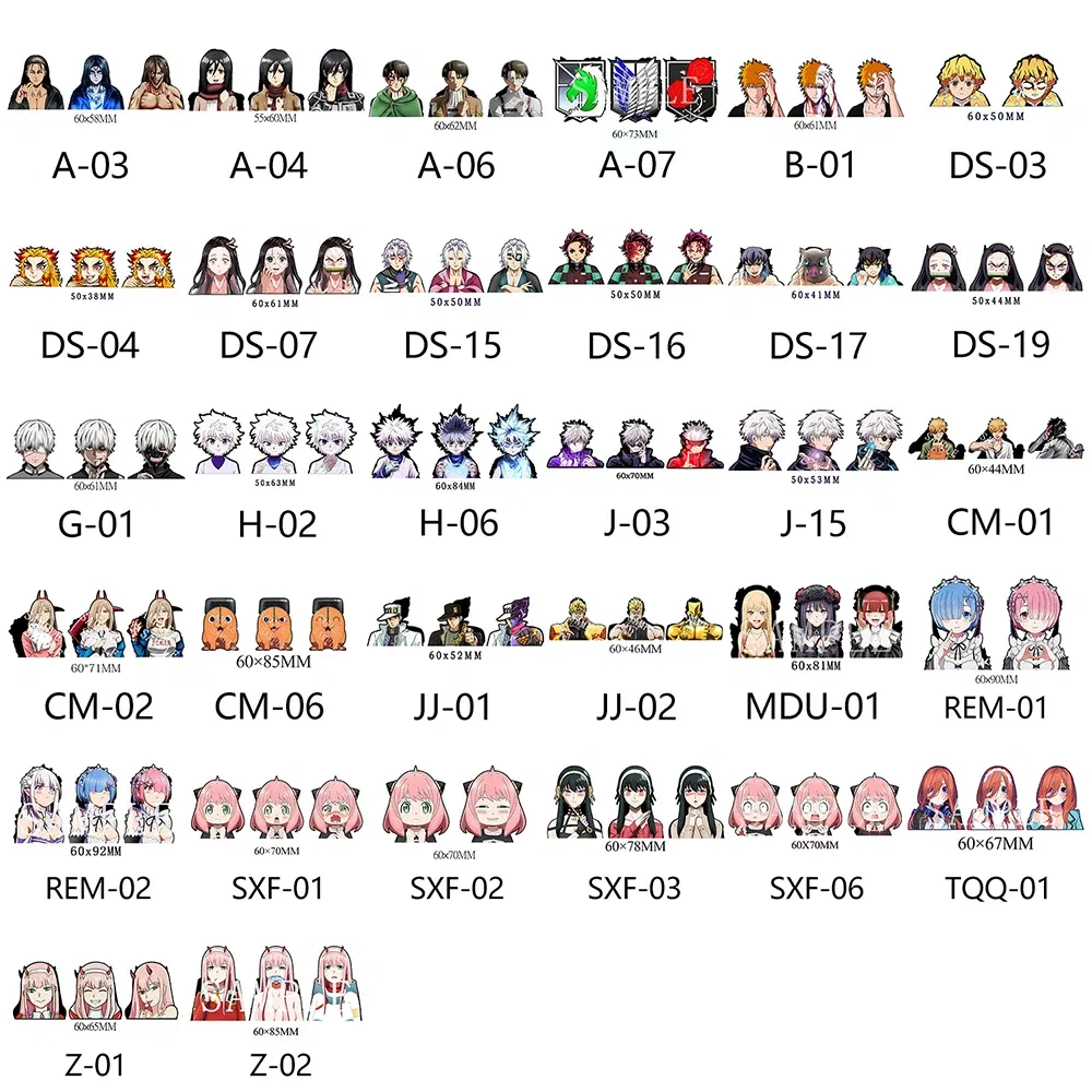 Color: ROSE - Anime Mini Motion Stickers Pochita Power Denji Chainsaw Man Attack on Titan Decals for Phones,cup,laptop,Etc.Waterproof