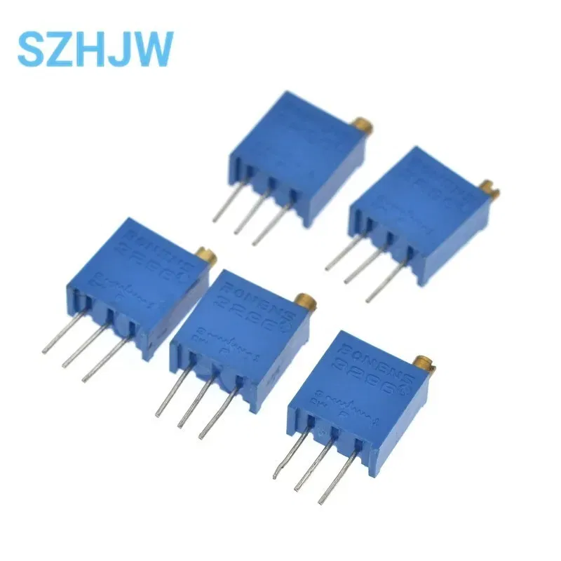 Resistance: 50K Ohm - 10PCS 3296 potentiometer Kit High Precision 3296W Variable Resistor 100R -1M 200R 500R 1k 2k 5K 10K 20K 50K 100K 200k 500k