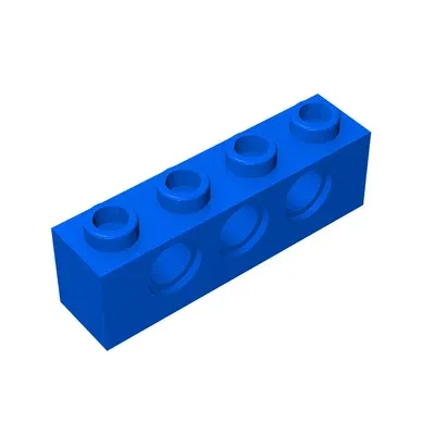 Color: Blue - Rainbow Pig MOC 3701 Brick 1x4 with 3 Holes Building Blocks Classic Brand DIY Assembles Particles Educational Tech Kid Spare Toy
