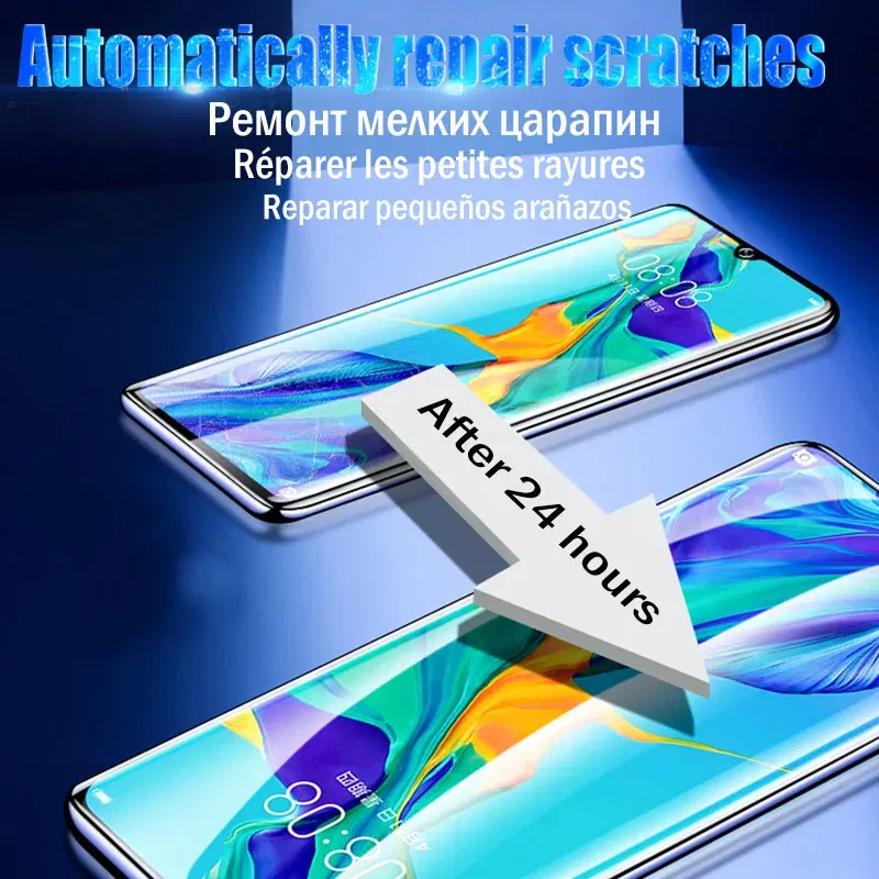 Color: Lucent - 600D Screen Protector For Huawei Mate 10 20 Lite Soft Full Cover Hydrogel Film For Huawei Mate 8 10 20 30 Pro No Glass Film