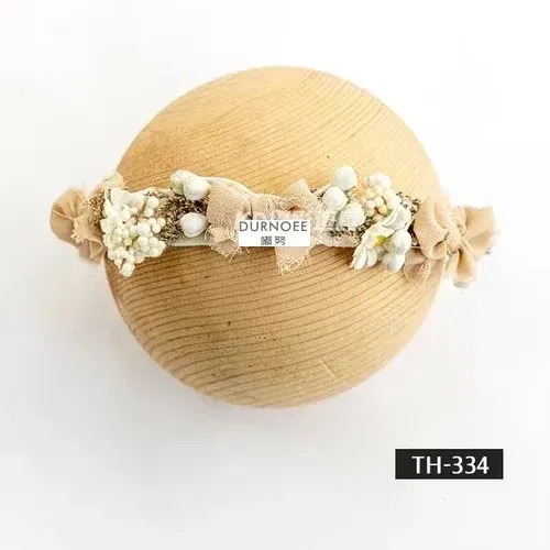 Color: Dark Khaki - Baby Headband Newborn Photography Flower Headbands Baby Photo Infant Headwear