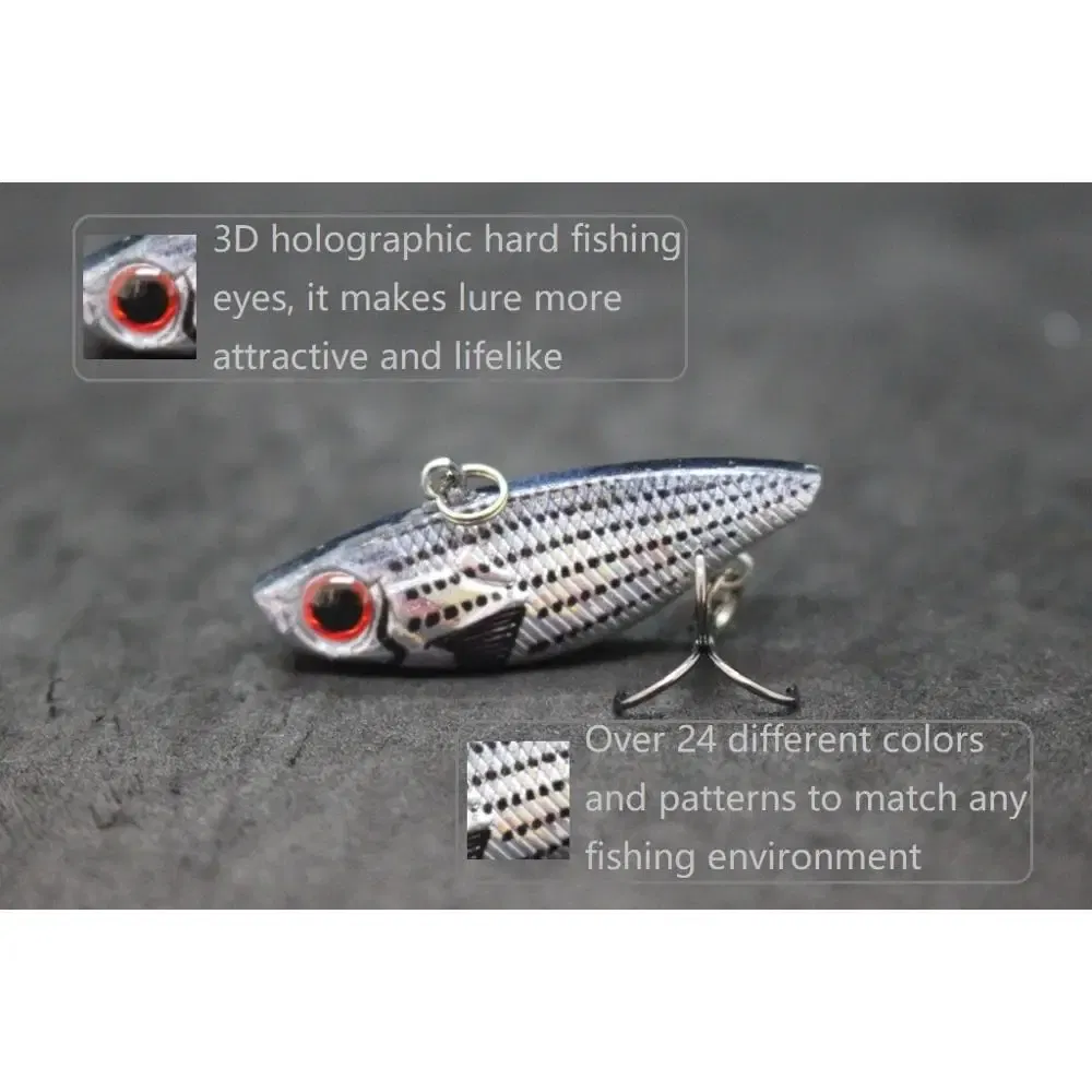 Color: Light Red - wLure Fishing Lure Lipless VIB 4cm 4.6g Tiny Hard Lure Carp Fishing Fly Fishing Bait Tail Hook Sinking to Bottom L666
