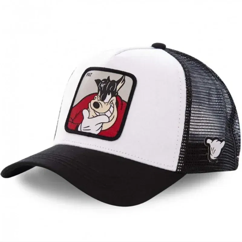 Color: Watermelon red, Size: Adjustable - Hot Sale Unisex Anime Cartoon Cap Disney Embroidery Baseball Cap Men Women Trucker Hat