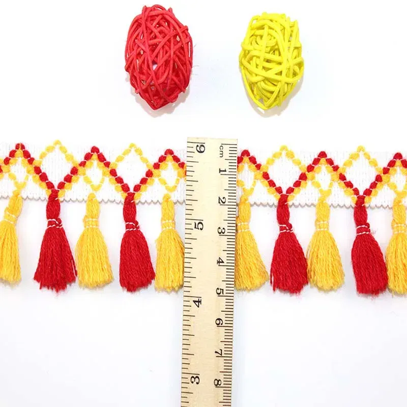 Color: Black Nickel - 1Yard Lace Ribbon Sewing Trim Tassel Trim Lace Fabric Sewing Fringe Sewing Lace Kintted Fabric Handmade DIY Craft Accessories