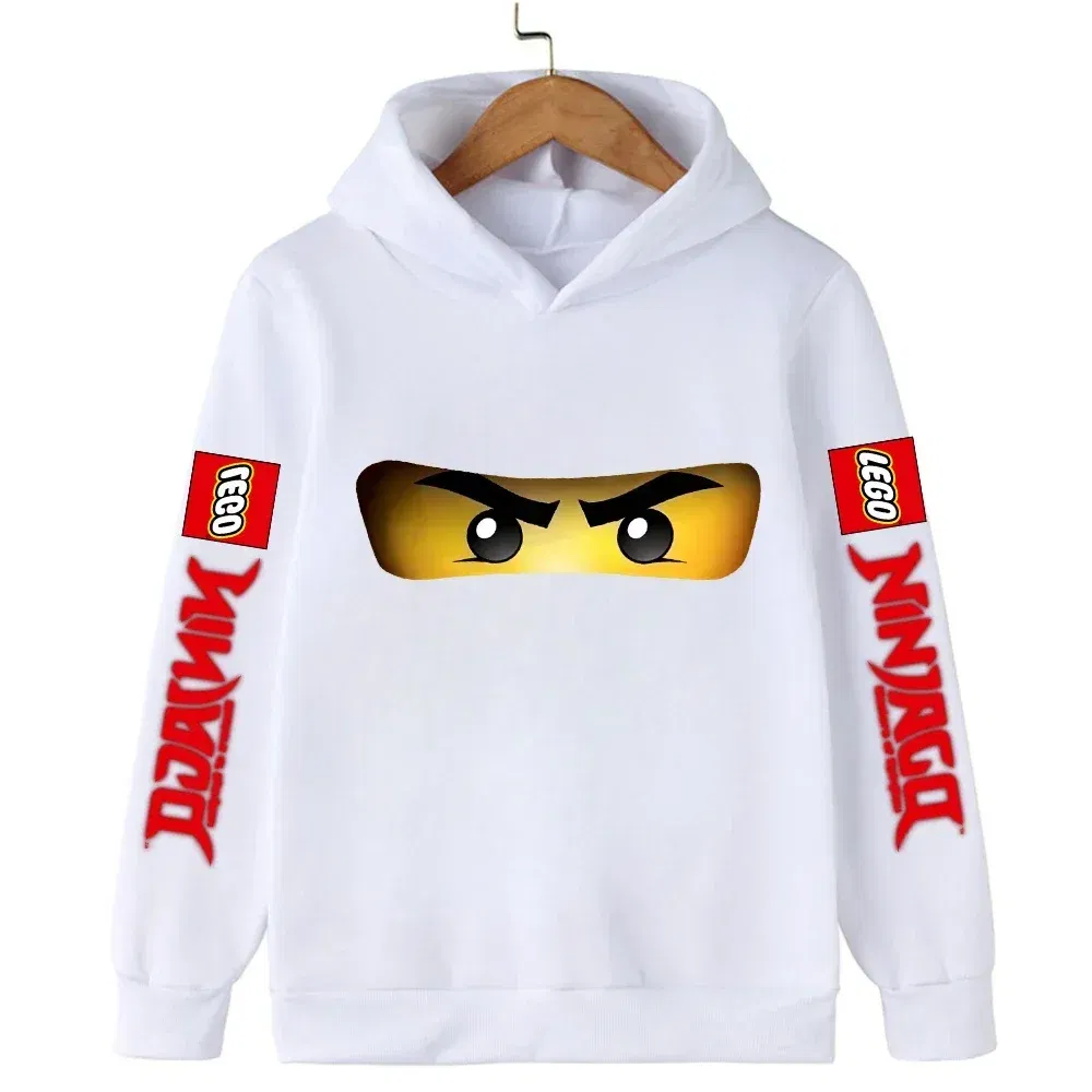 Color: MULTI, Kid Size: 24M - Lego Phantom Ninja Cartoon Children's Hooded Hoodies Casual Sports Sweatshirt 3-13 Year Old Boy Kid Baby Girls Clothes Pullover